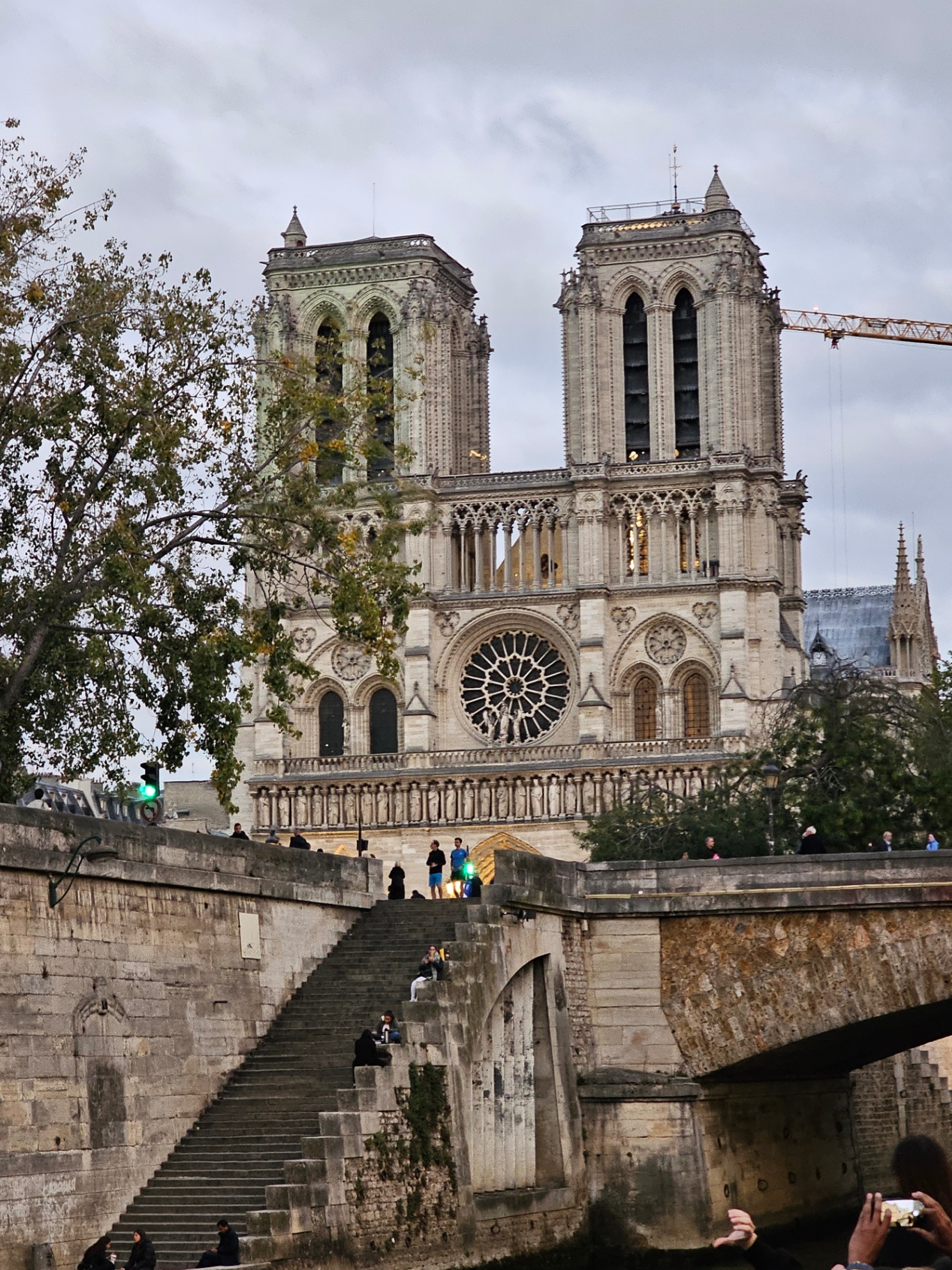 Notre-Dame Cathedral viewed from across the Seine in Paris