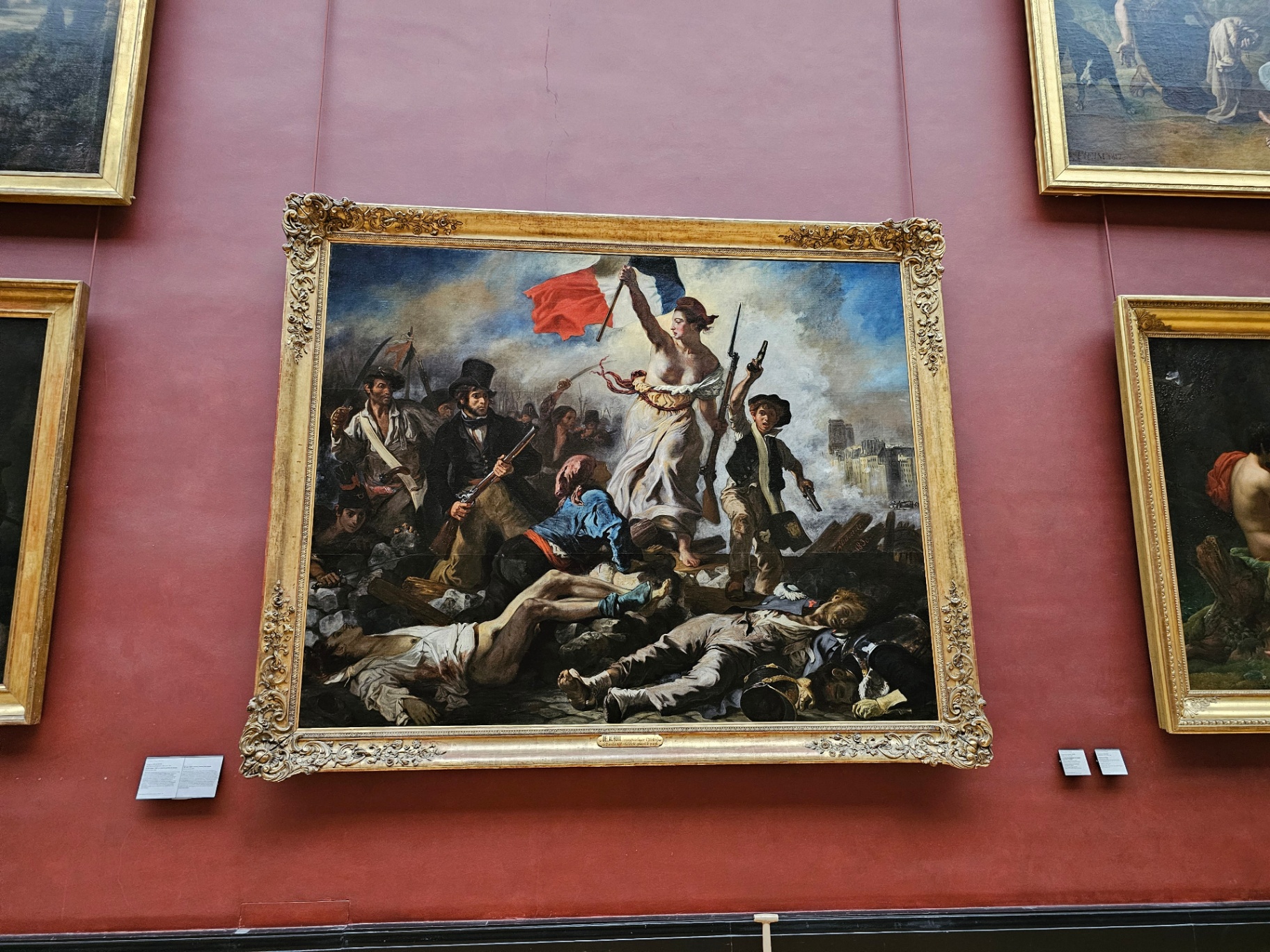 Liberty Leading the People displayed at the Louvre