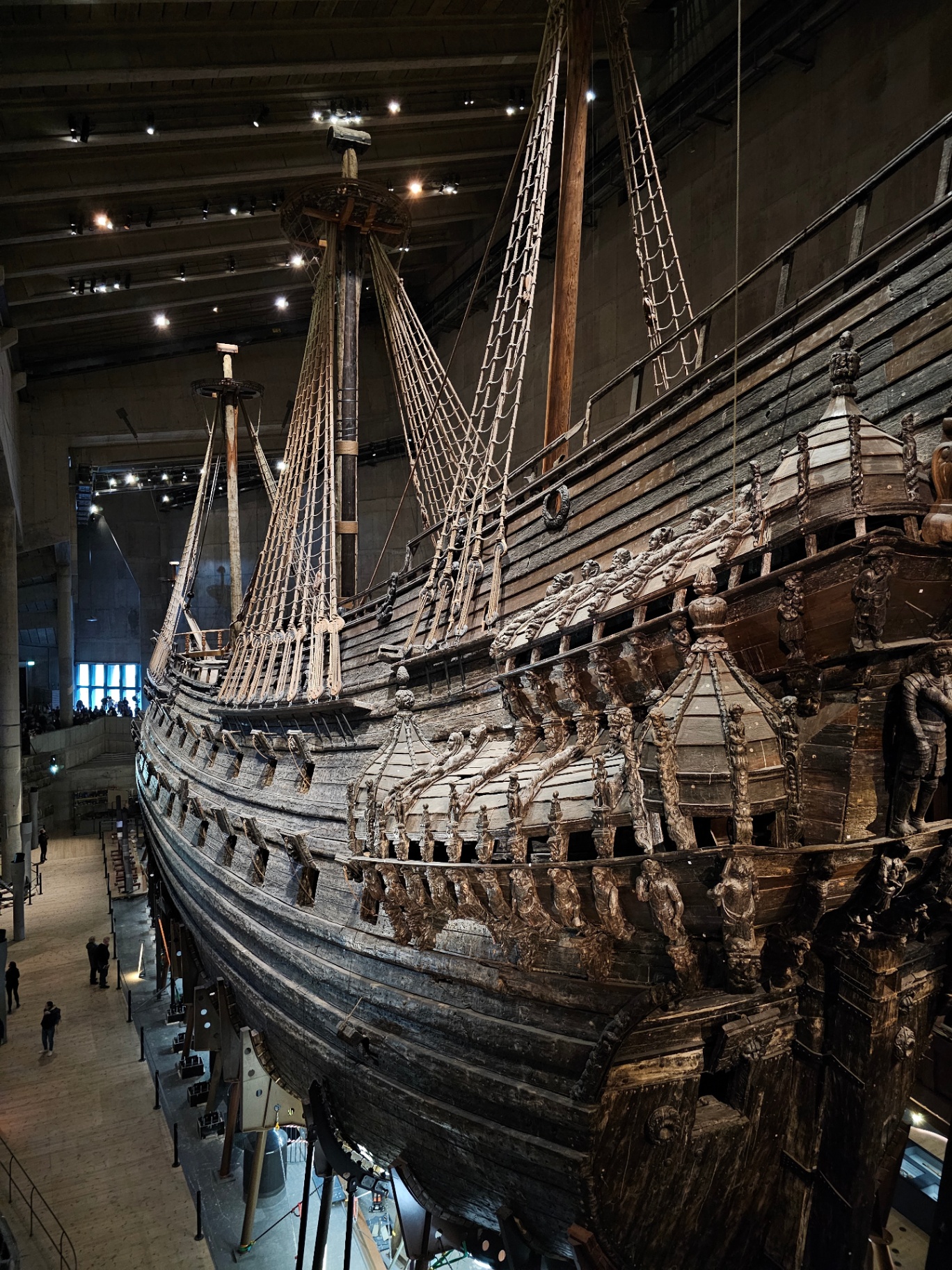 The Vasa ship inside the museum in Stockholm