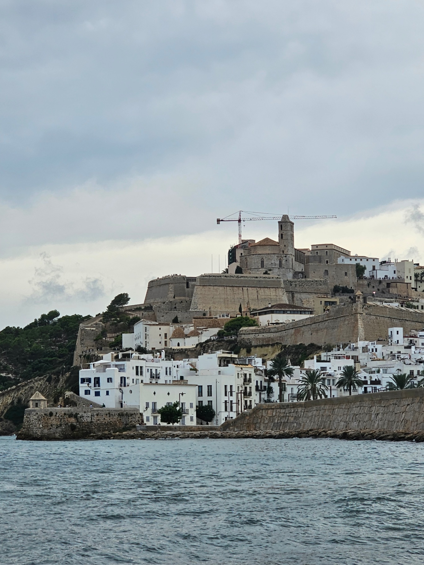 Ibiza old town and fortress seen from the water